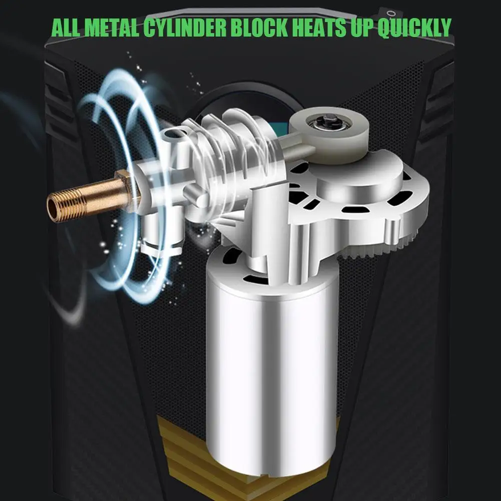 1 шт. Портативный автомобильный воздушный компрессор Цифровой насос для шин 12