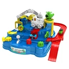 Модель гоночного автомобиля на рельсах, Обучающие игрушки, детский трек, игра приключений, игра для мозга, механическая интерактивная игрушка поезда