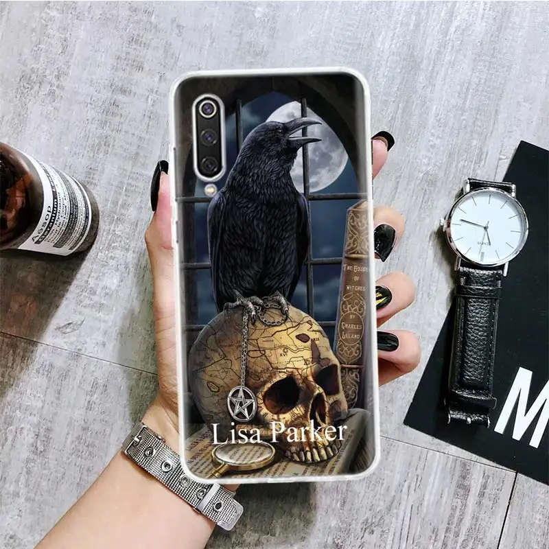 Чехол для телефона с вороной и темным черепом Xiaomi Redmi Note 10 9 8 11 Pro 11T 11S 10S 9S 9A 9C 9T 8T 8A 7