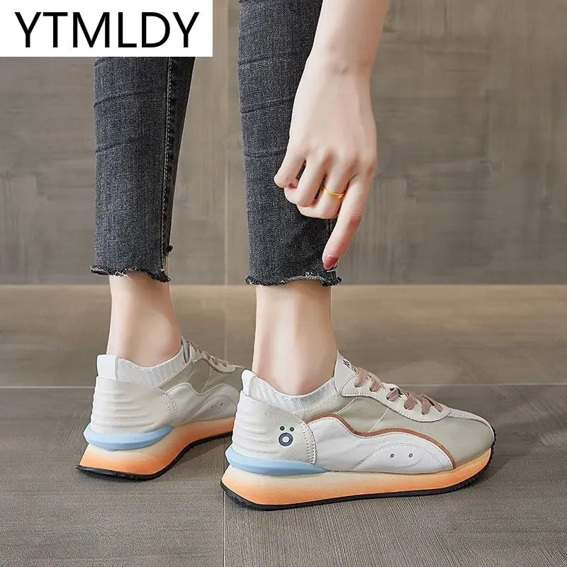 

Women Sneakers Suede patchwork Lace Up Casual Flat Shoes Woman Tenis Feminino Zapatos De Mujer footwear Vulcanized Ladies Shoes