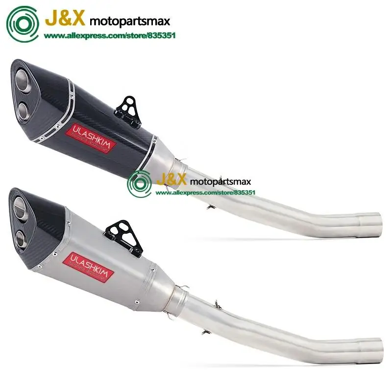 Full System Slip On For kawasaki ZX10R ZX-10R Motorcycle Exhaust Muffler Escape Modified Contact DB killer Middle Pipe 2008-2016 |