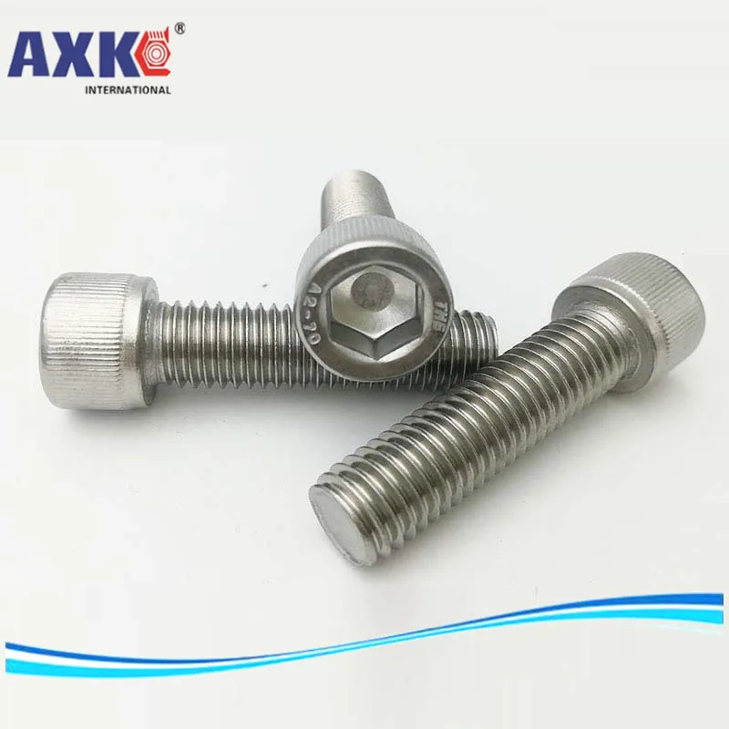 AXK 20 штук M3 M4 M5 304 Нержавеющая сталь винты с шестигранной головкой болт мебели