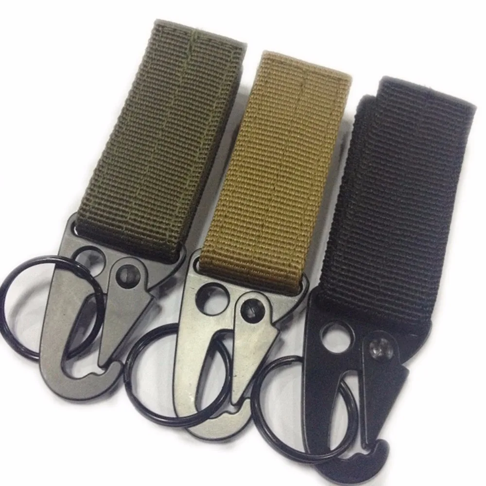 

Olecranon Nylon Webbing Backpack Hook Hanger Carabiner Kit Gear Survive Clasp Military Outdoor Bag Hook