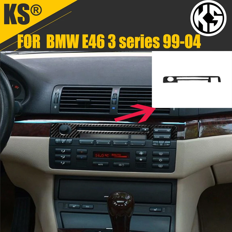 

For BMW E46 3 series 328 330 325 99-04 carbon fiber central control black sticker air conditioning switch knob instrument cover