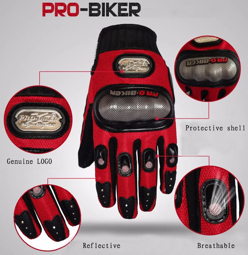 PRO BIKER перчатки для мотокросса из углеродного волокна мотоциклетные езды на