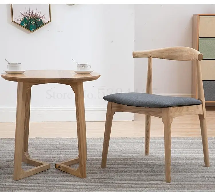 Обеденный стул hinese твердый деревянный ресторана скандинавский кофейня домашний
