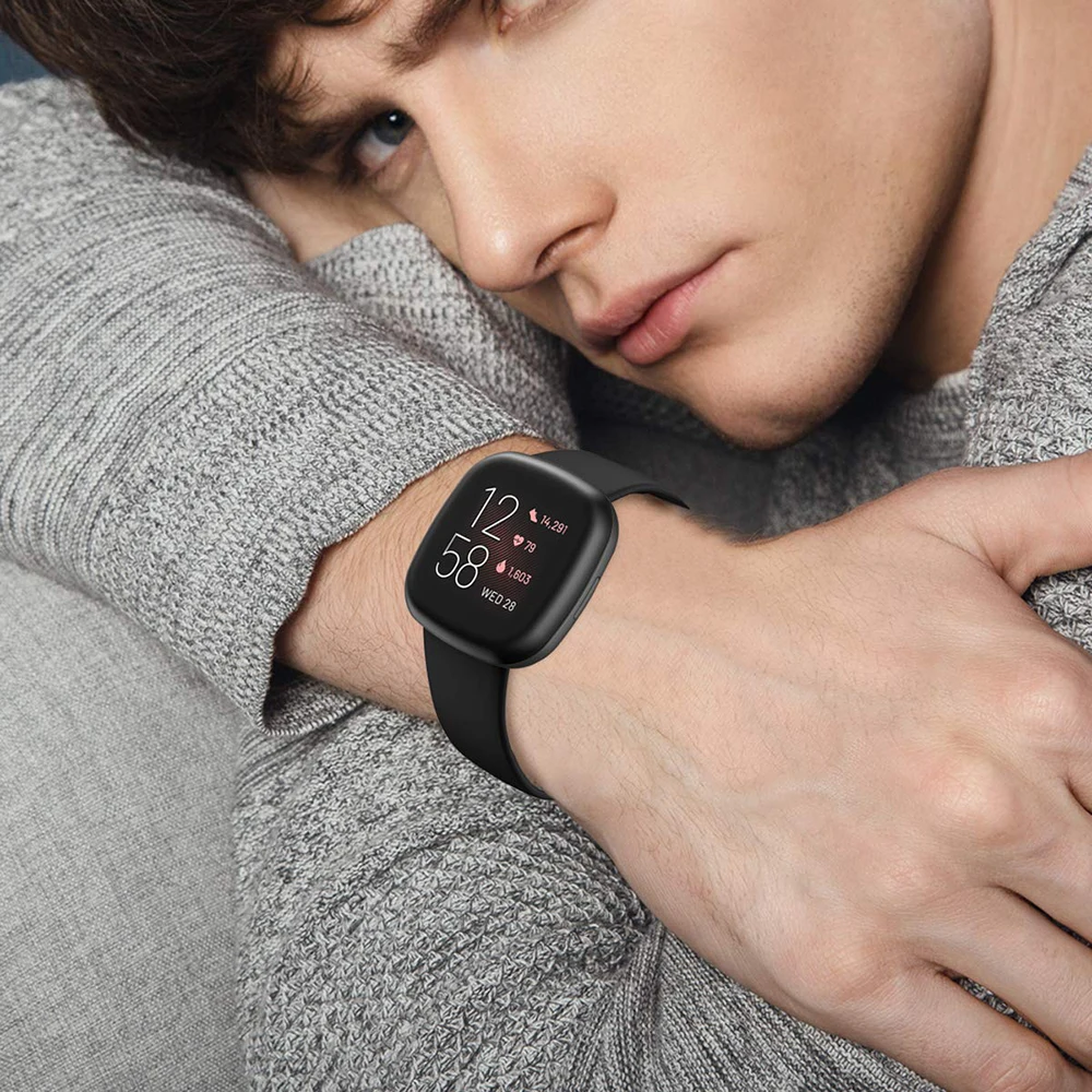 Новый Сменный ремешок для Fitbit Versa 3 не часы мягкий силиконовый водонепроницаемый