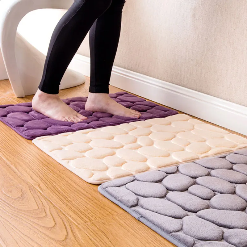 

Colorful Bath Mat Bathroom Memory Foam Mat Carpet Water Anti Slip Absorption Rug Floor Soft Rug Mats Kitchen Carpet 40*60cm