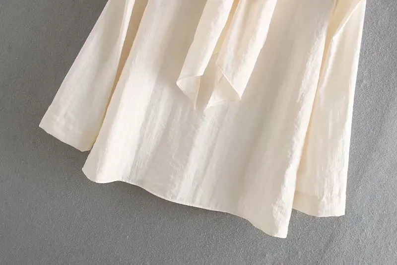 Женская стильная блузка с галстуком-бабочкой и воротником длинный рукав