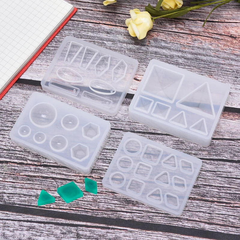 

1pcs Geometric Shapes Silicone Mold Mould For DIY Crystal Resin Necklace Jewelry Pendant Earring Making Tool Hot