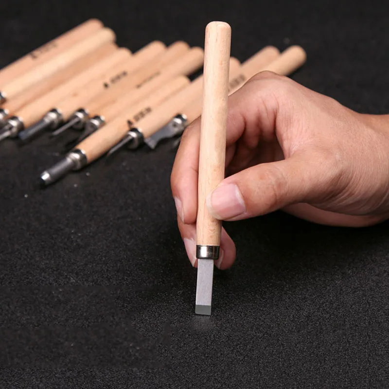 12 шт./компл. DIY ручка нож для резки по дереву инструменты резьбы деревообработка