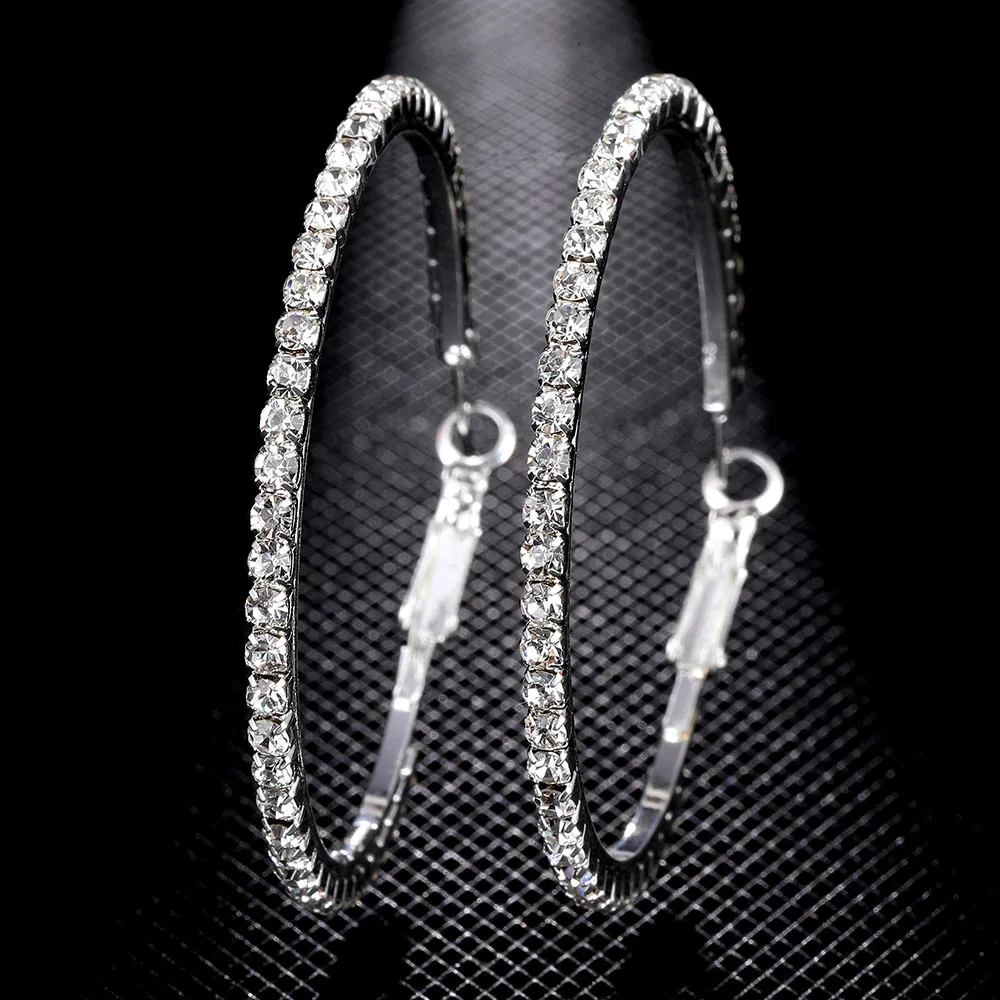 

ZOVOLI Crystal Big Hoop Earrings For Women Statement Geometric Circle Hoops Earings Fashion Earrings 2020 Minimalist Jewelry