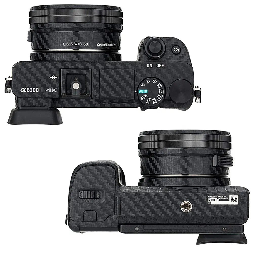 Комплект для корпуса камеры и объектива из углеродного волокна Sony A6100 A6300 A6400 16-50