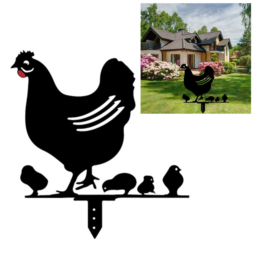 1 Набор 35 см искусственные цыплята заглушка для заземления украшение сада