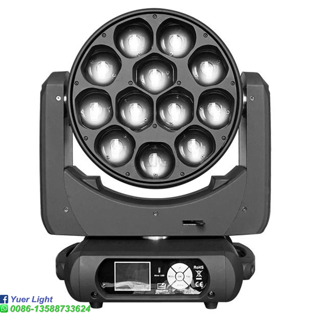 Профессиональный движущийся головной Светодиодный светильник пчелиный глаз 12x40