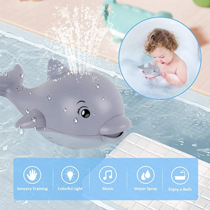

1Set Electric Bath Toy Water Playing Cartoon Musical Spray Bathing Accessories