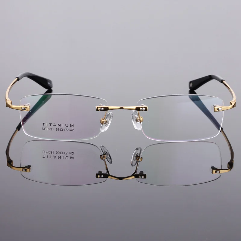 Высококачественная чистая титановая оправа для очков бескаркасная рамка