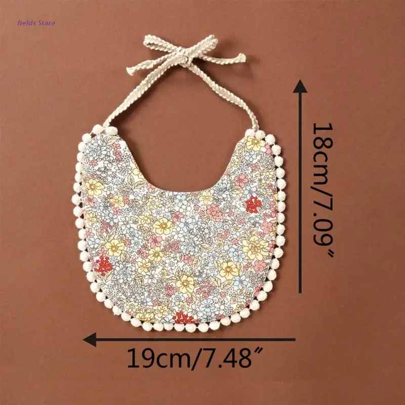 

Baby Cotton Linen Printing Bibs Double Sided Feeding Saliva Towel Bandana Scarf