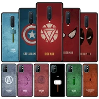 Avenger Superhero Logo Marvel Case for OnePlus Nord N10 N100 Pro N200 Black Soft Silicone Phone Cover