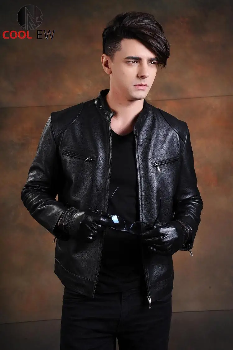

Free shipping.EMS Brand men cow leather Jackets,men's genuine Leather biker jacket.motorcycle homme Fitness skin plus 6XL size