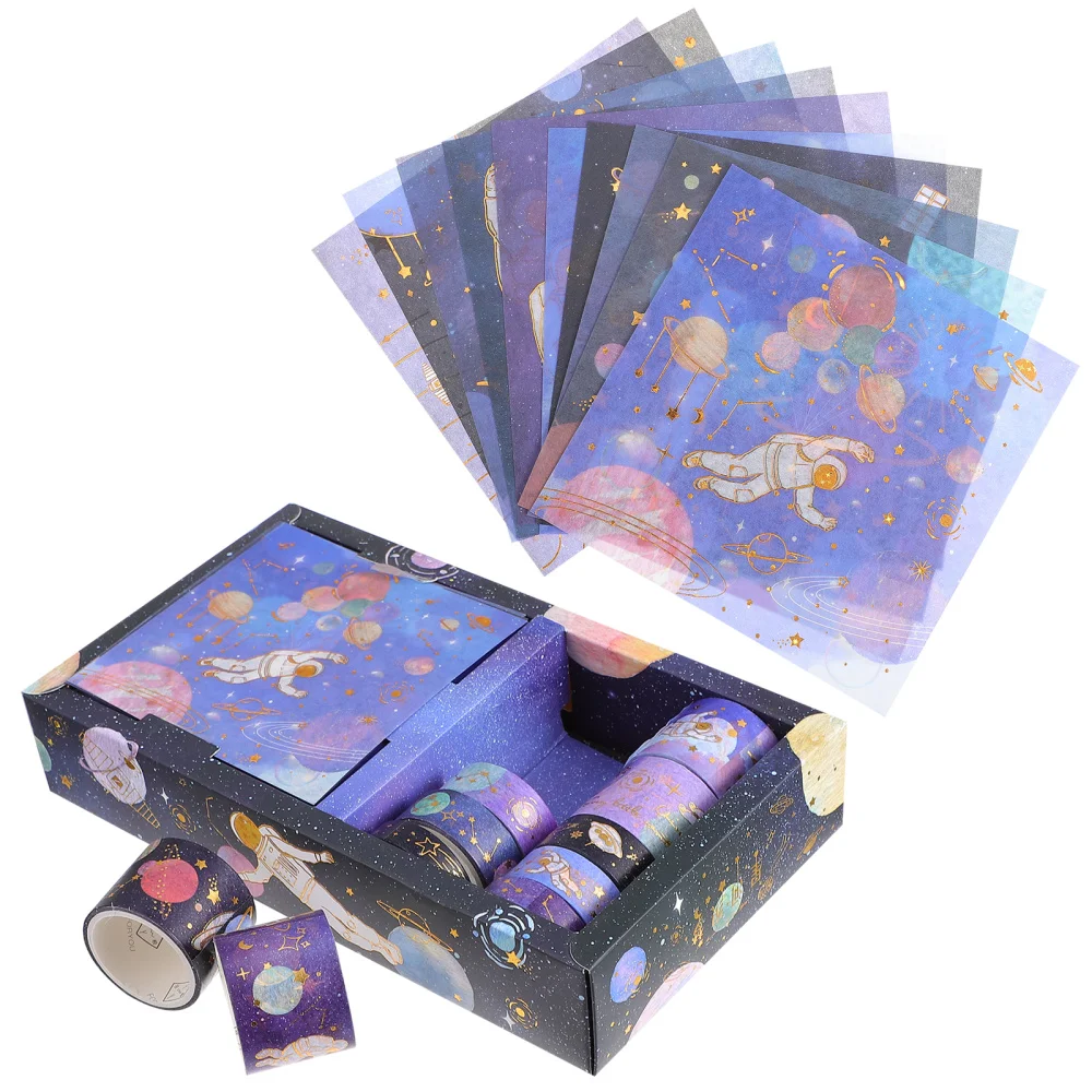 

1 Box Decorative Washi Stickers and Tapes DIY Masking Tapes Scrapbook Stickers