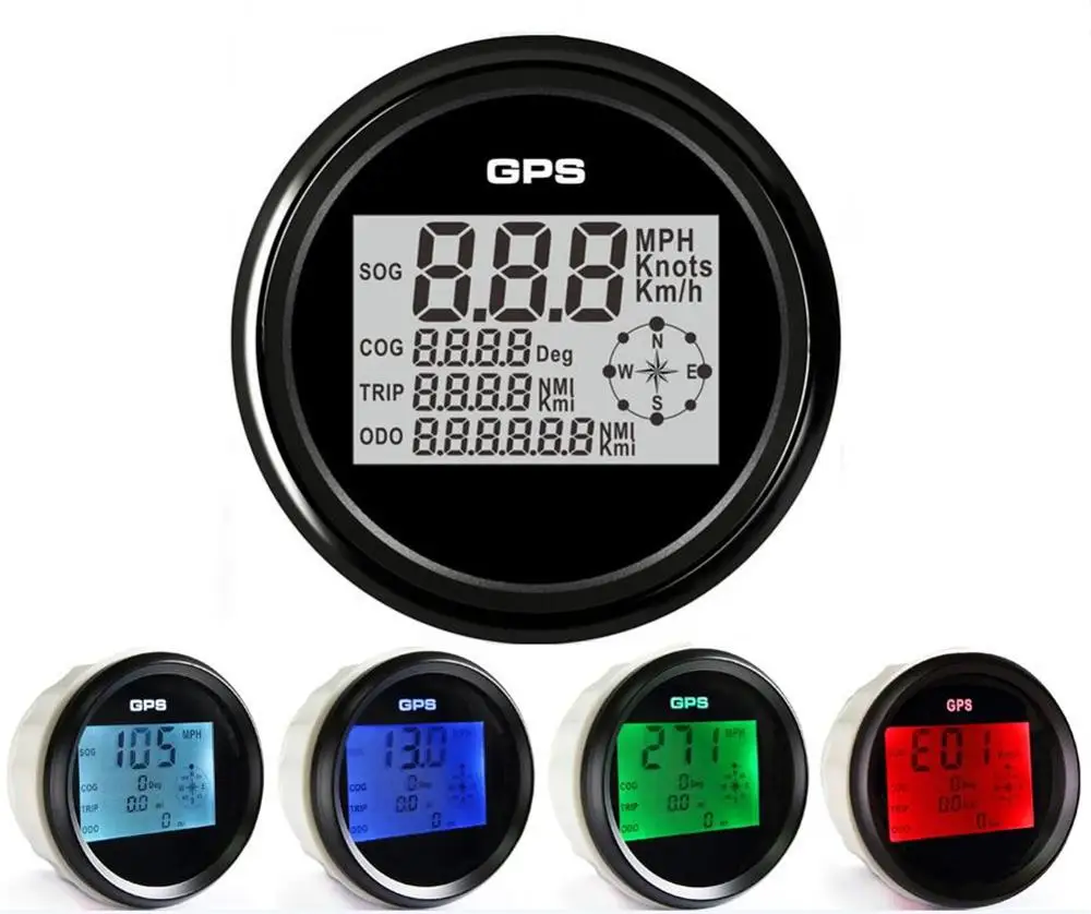 1 шт. цифровые одометры 0 миль/ч спидометры с узлами GPS 85 мм черные измерители