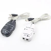 black adapter electric guitar to usb interface link cable audio adapter for pcmac recording