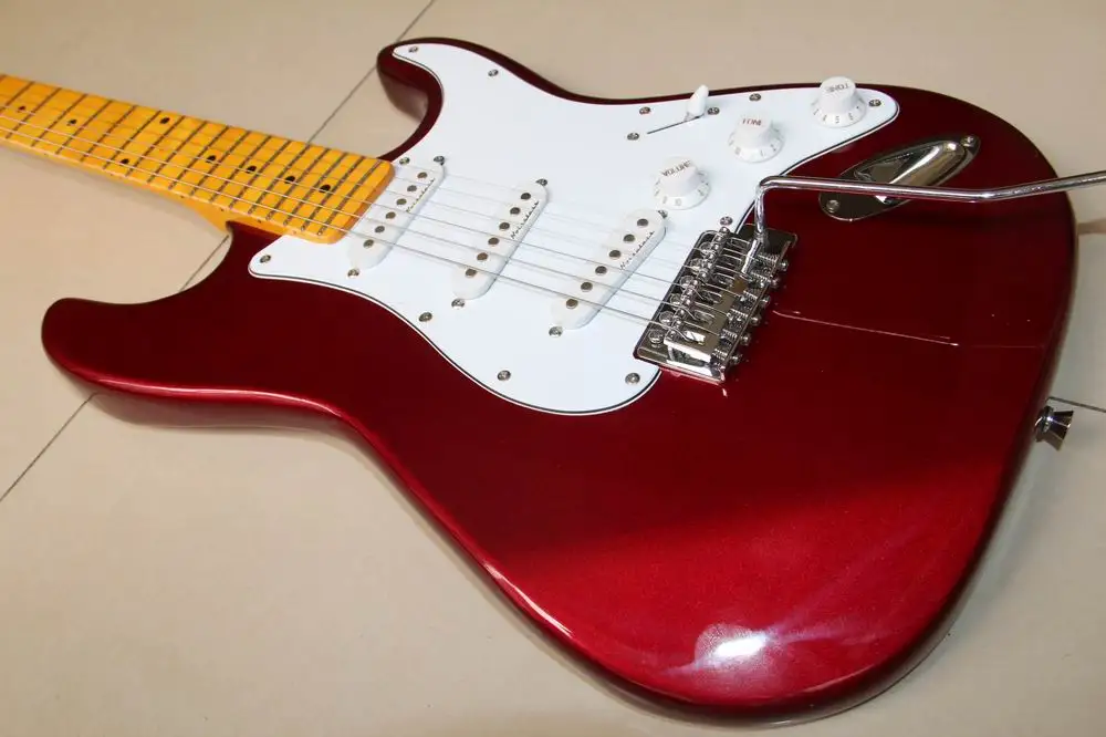 Новое поступление китайская гитара Fenderstr электрическая лучшее качество в вине