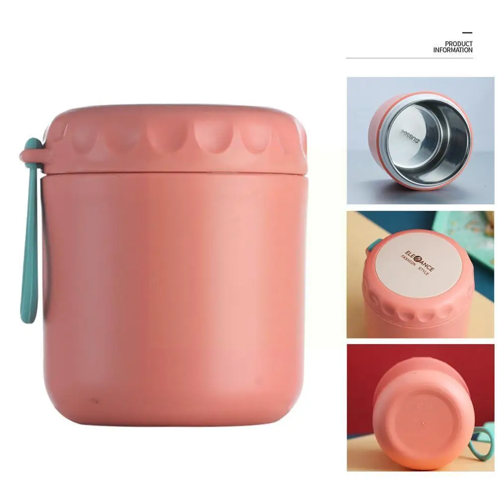 

430Ml Thermal Lunch Box Food Container with Spoon Steel For School Vaccum Cup Soup Box Lunch Cup Insulated Tool H4Z8