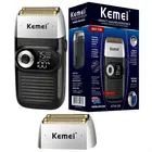 Мощная профессиональная Бритва для мужчин с цифровым ЖК-дисплеем, электрическая бритва, бритвенный станок для бороды, набор аксессуаров для волос