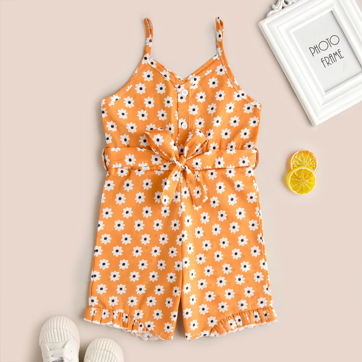 

Комбинезон детский, без рукавов, с цветочным принтом, на возраст от 18 месяцев до 6 лет