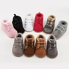 Осенне-зимняя новая теплая и бархатная детская обувь на резиновой подошве Нескользящая хлопковая обувь для малышей Сапоги для первых шагов