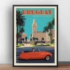 ВИНТАЖНЫЙ ПЛАКАТ MT128 Уругвай монтесвидео, минималистичный постер с масляной живописью и принтами, декор для гостиной и спальни