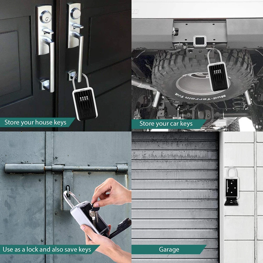 

Outdoor Key Storage Box Security Storage Box Password Key Box Security Lock Box Key Safe Deposit Box