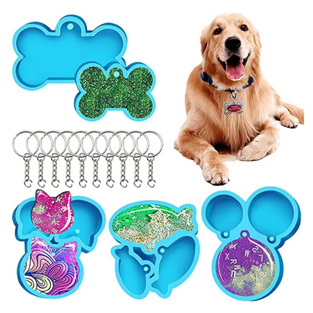 

Pendants Epoxy Resin Mold Pet Hanging Tag Listed Silicone Mould DIY Crafts Jewelry Casting Tools