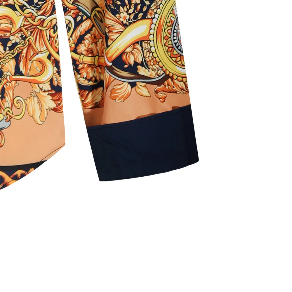 Рубашка мужская с длинным рукавом роскошная брендовая модная сорочка на