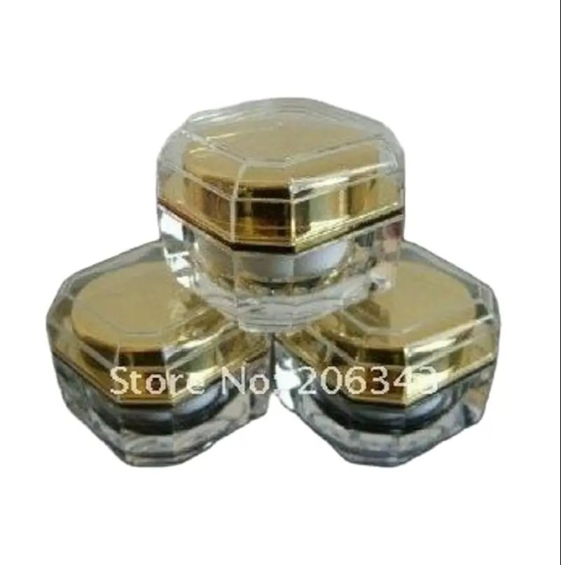 5g ACRYLIC GOLD cream bottle,cosmetic container,,cream jar,Cosmetic Jar,Cosmetic Packaging