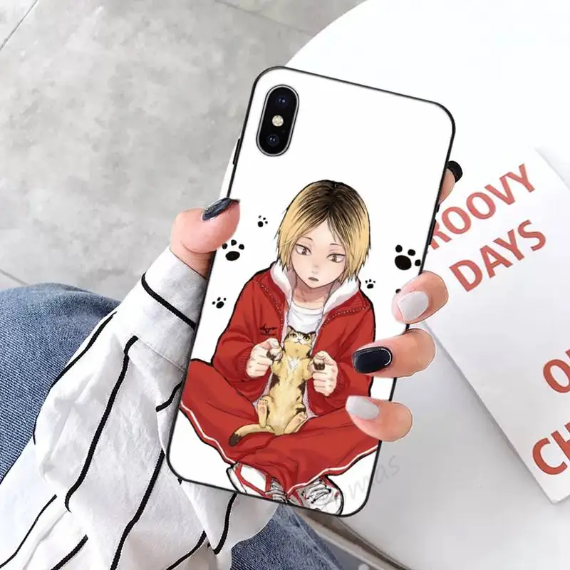 

Anime Kenma Kozume Of Haikyuu Phone Case Candy Color for iPhone 6 7 8 11 12 s mini pro X XS XR MAX Plus