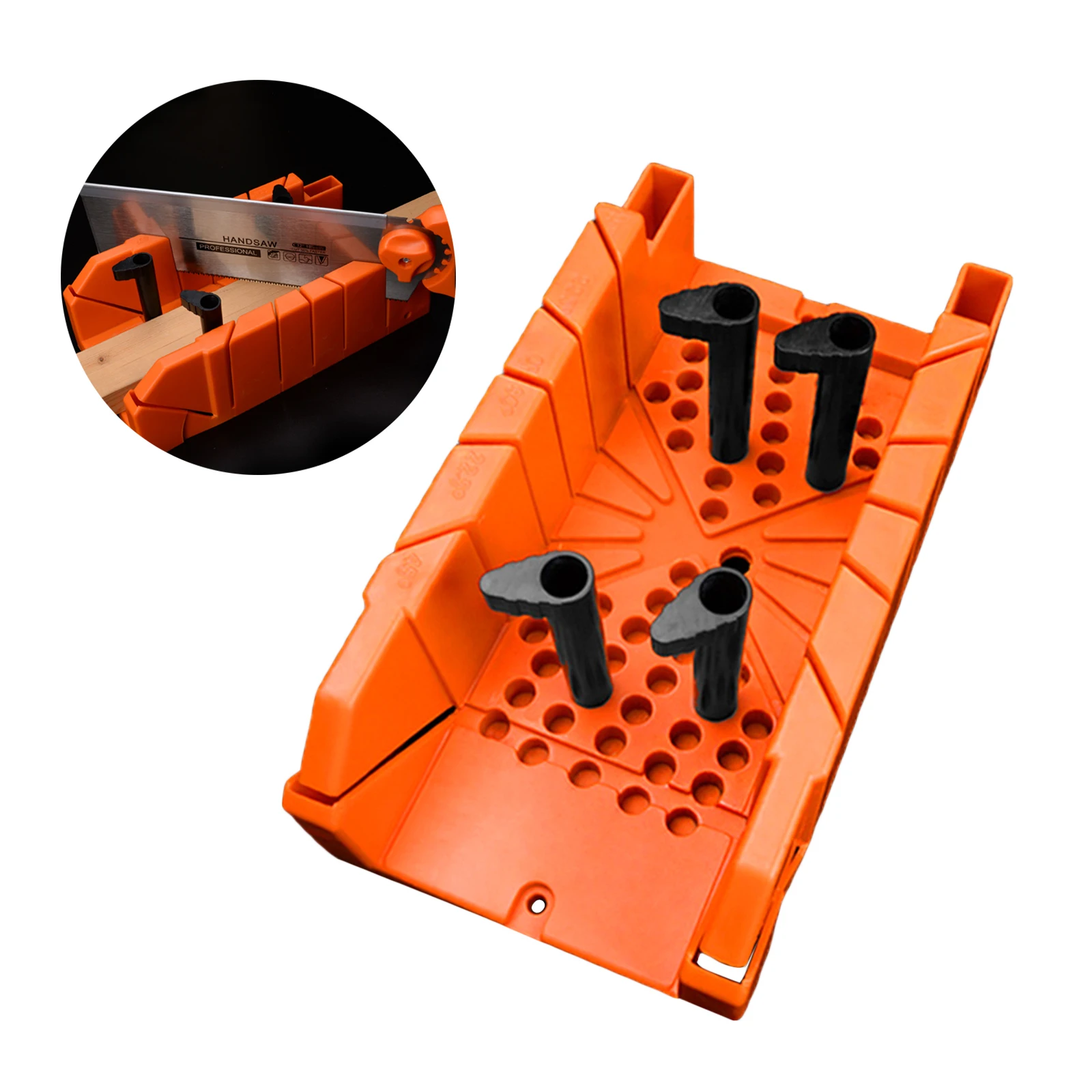 

14'' Mitre Box Pipe Cutting Saw Woodworking Oblique Angle 14inch Professional Quality ABS Hand Clip Engineering Plastic Tool