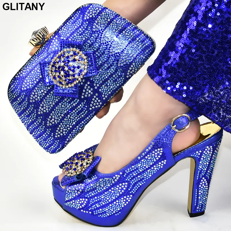 Комплект из обуви и сумки в африканском стиле Вечерние Итальянские женские туфли