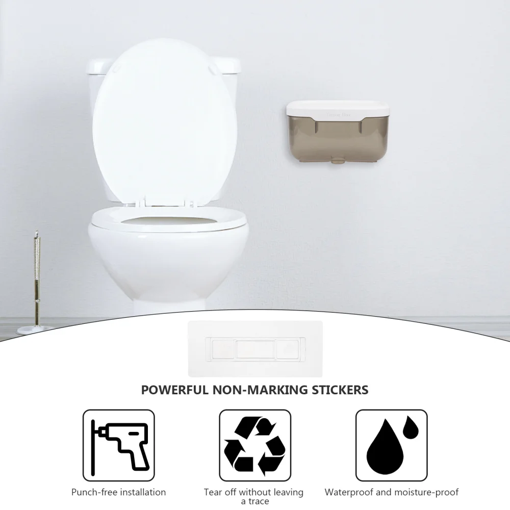 

1PC Simple Waterproof Box Punching Roll Paper Storage Rack )
