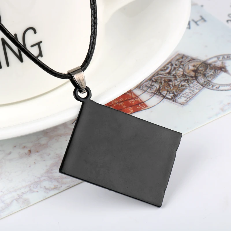 Anime Jewelry Unisex Accessories Black Death Note Book Choker Leather Cord with Pendants Necklaces images - 6