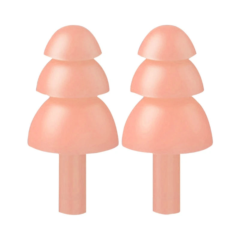 

1 Pair Reusable Silicone Earplugs Waterproof Hypoallergenic Noise Reduction Earpplugs For Sleeping/Learning/Swimming