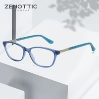 zenottic vintage cat eye glasses women transparent acetate optical myopia spectacles cr 39 lens prescription eyeglasses frames