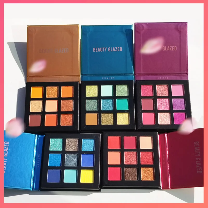 Beauty Glazed 9 цветов бархатные матовые тени для век Сияющие блестящие пигментные