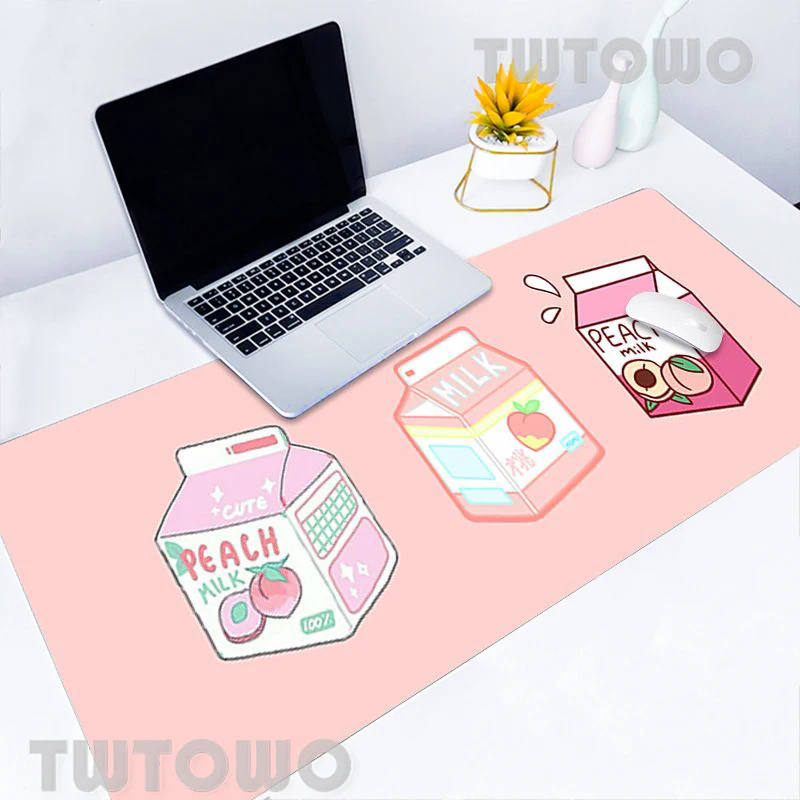 Молочный розовый клубничный персиковый коврик для мыши Настольный клавиатуры