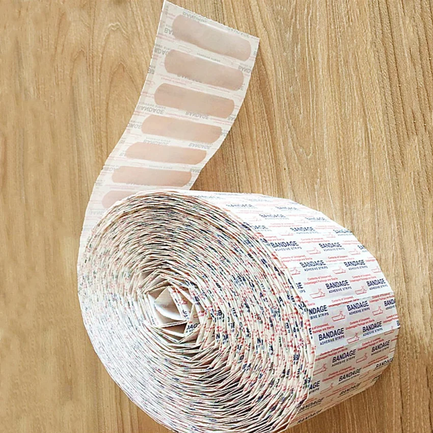 

Waterproof Breathable Cushion Adhesive Plaster Wound Hemostasis Sticker First Aid Kits Band First Aid Bandage 100pcs Band-Aids