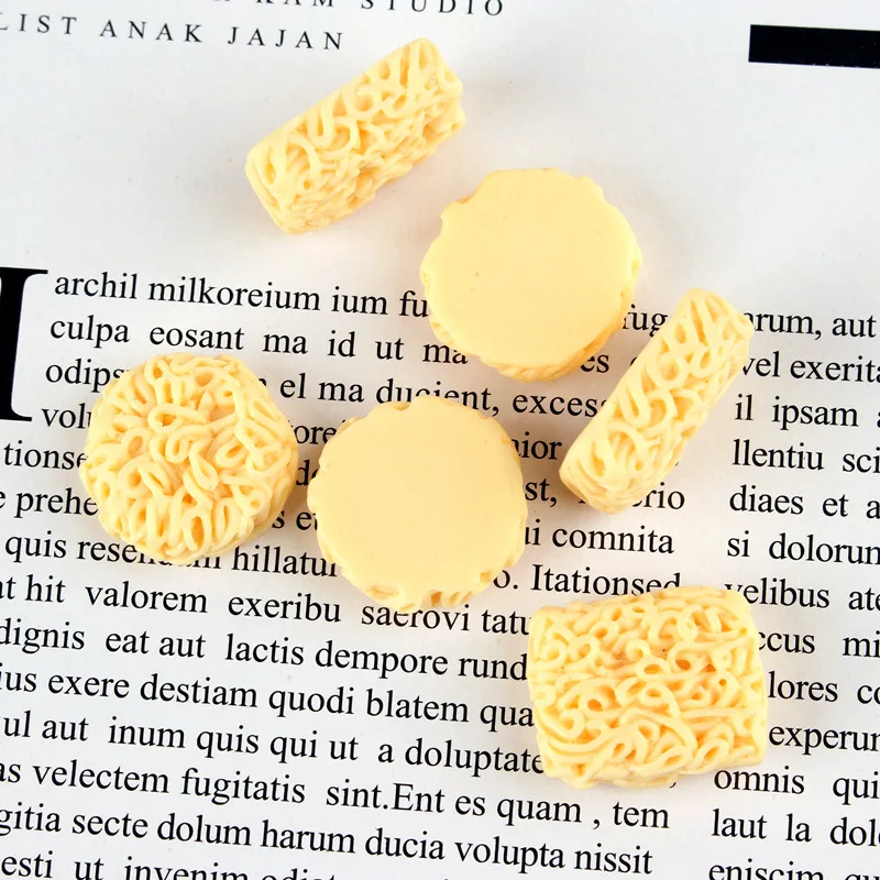 10 шт DIY плоские с оборота полимерные фитинги имитация пищи кабошон лапша быстрого