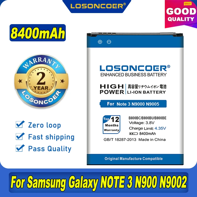 Аккумулятор B800BC B800BU B800BE 8400mAh для Samsung Galaxy Note 3 N9005 Note3 N9000 N900 N9002 N9008 N9006 N900T/P N9009 N900A.