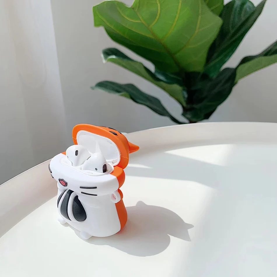 Симпатичные Bluetooth беспроводные наушники чехол для AirPods 2 чехол силиконовый медведь мультфильм чехол для Apple Air Pods чехол аксессуары ремешок